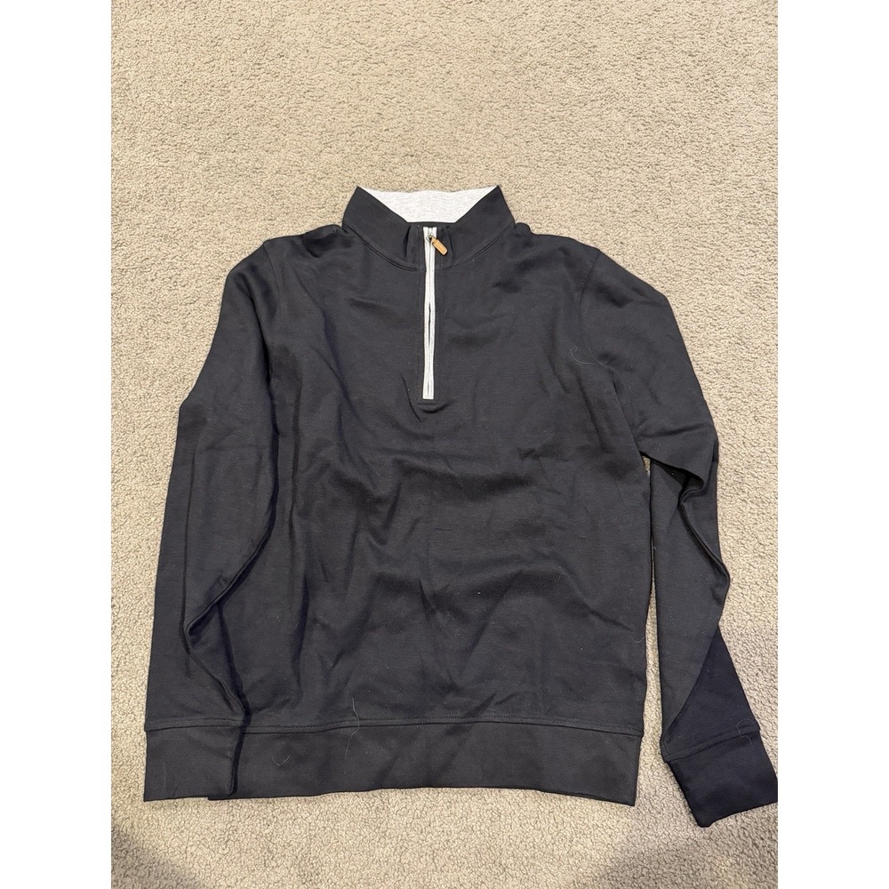 Collars And Co Men's 1/4 Zip Up Black Long Sleeve Men's Size Small NWOT